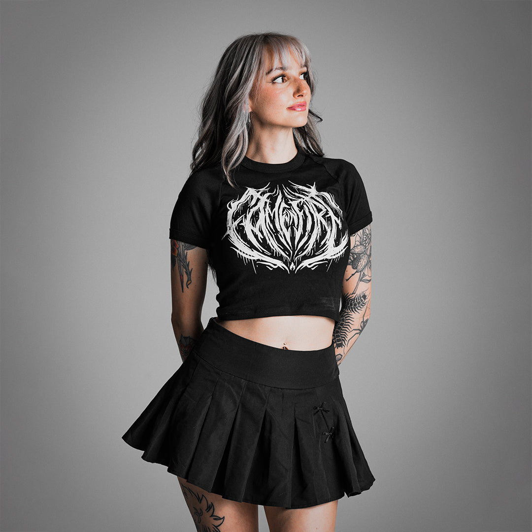 Metal Logo Crop Top